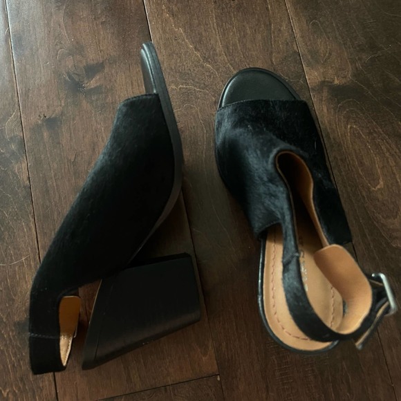 Trask Shoes - new TRASK Calf Hair Peep Toe Sling Back Booties size 6.5